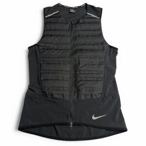 Nike Aeroloft Down Running Vest Men’s Small Packable Lightweight Puffer Black